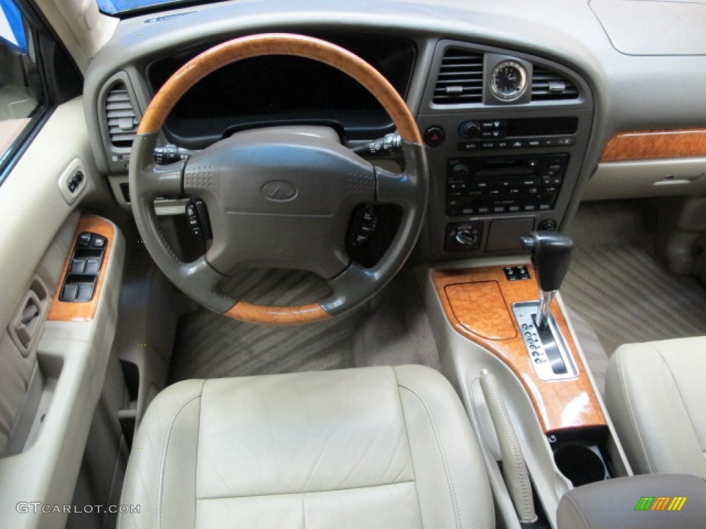 2001 QX4 4x4 - Black Obsidian / Stone Beige photo #25