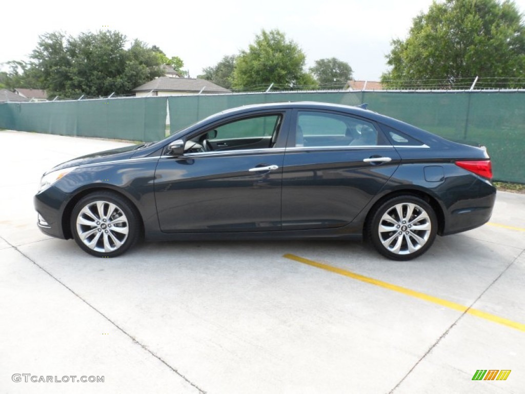 2011 Sonata SE - Pacific Blue Pearl / Gray photo #6