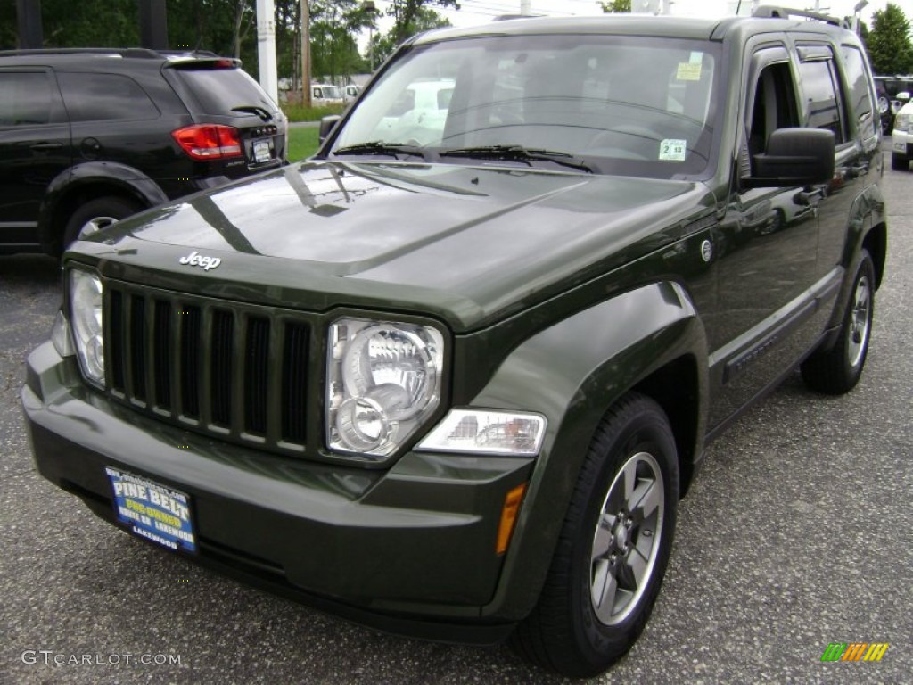 2008 Liberty Sport 4x4 - Jeep Green Metallic / Pastel Slate Gray photo #1