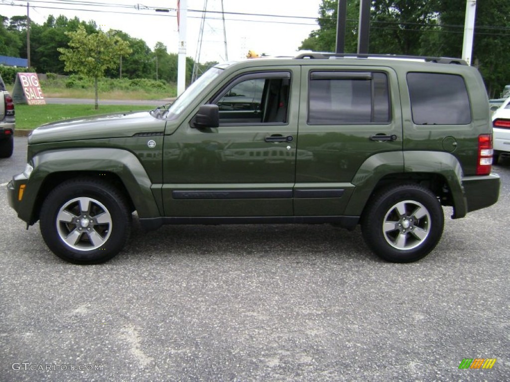 2008 Liberty Sport 4x4 - Jeep Green Metallic / Pastel Slate Gray photo #9