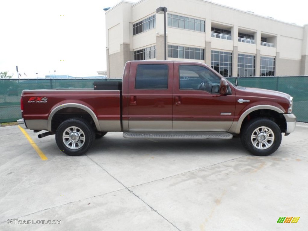 Dark Copper Metallic 2005 Ford F250 Super Duty King Ranch Crew Cab 4x4 Exterior Photo #66652356