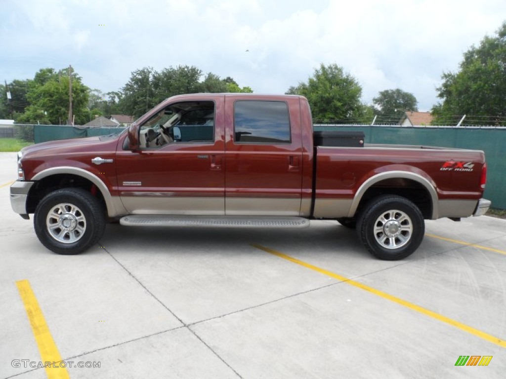 Dark Copper Metallic 2005 Ford F250 Super Duty King Ranch Crew Cab 4x4 Exterior Photo #66652391