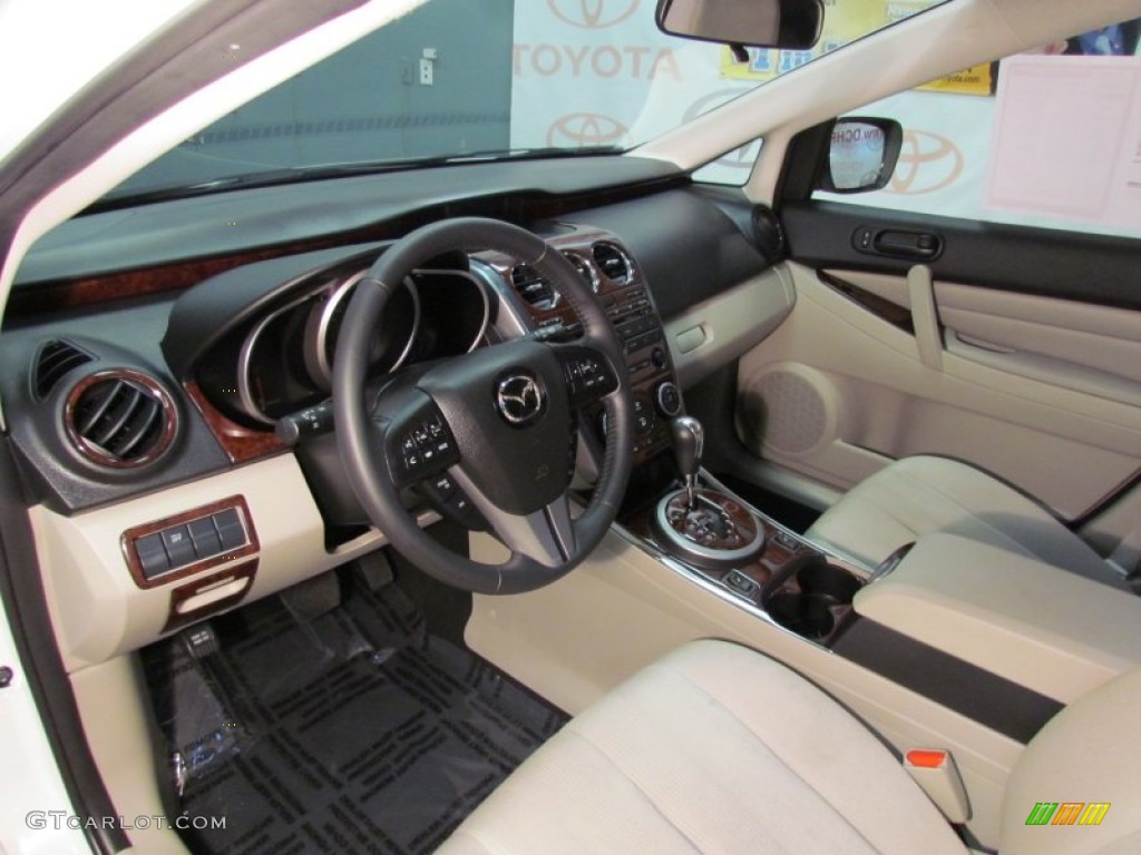 Sand Interior 2011 Mazda CX-7 i Sport Photo #66652631