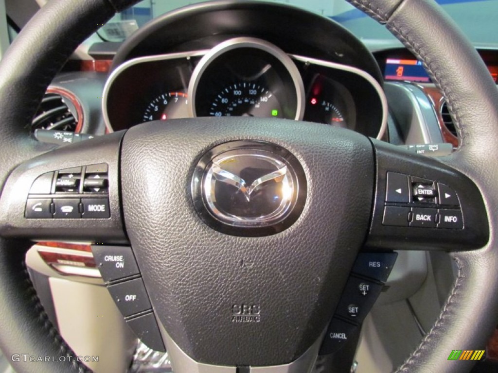 2011 Mazda CX-7 i Sport Sand Steering Wheel Photo #66652733