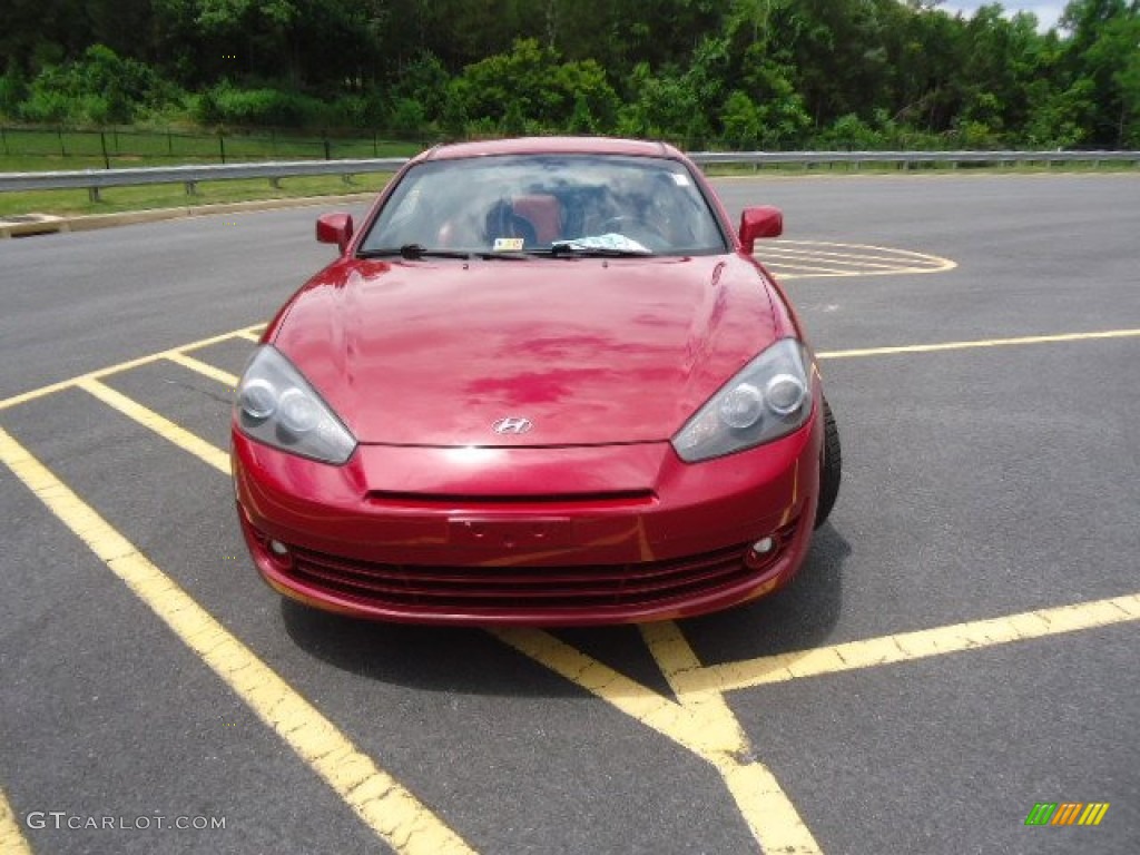 2007 Tiburon SE - Redfire Pearl / Black/Red photo #2