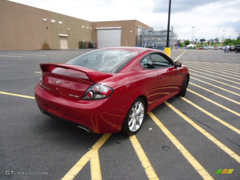 2007 Tiburon SE - Redfire Pearl / Black/Red photo #7