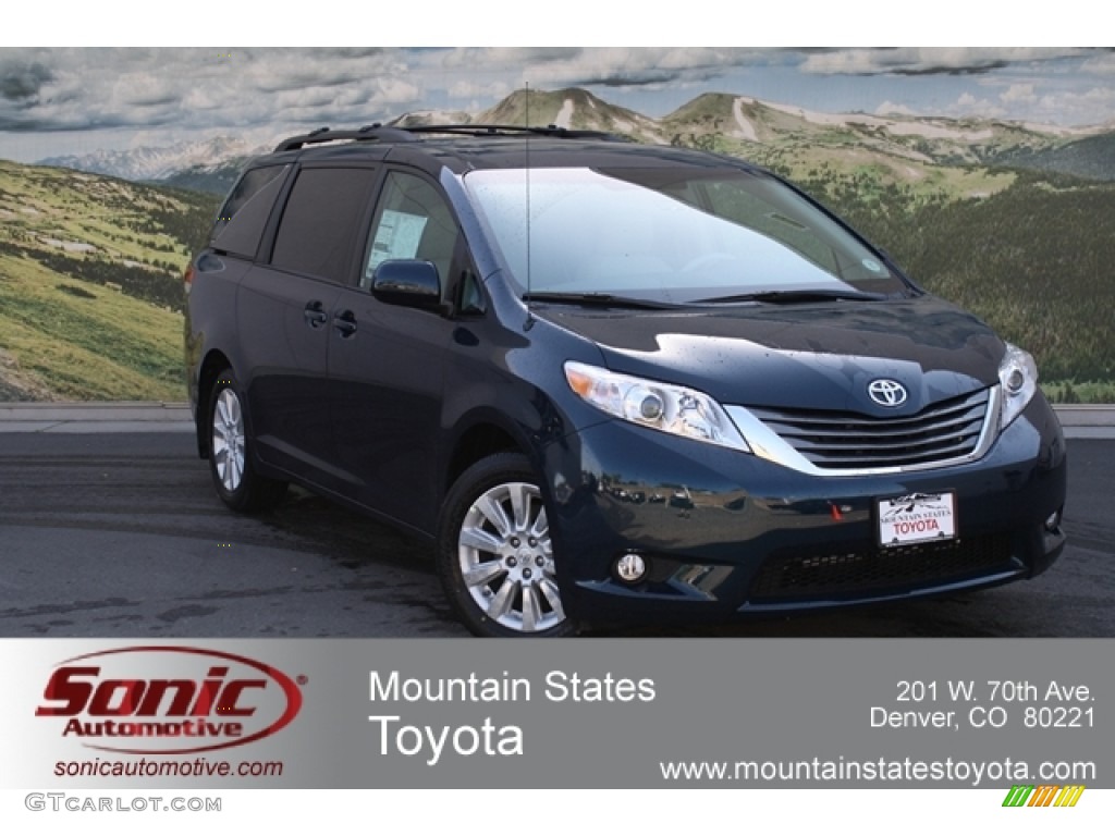 2012 Sienna XLE AWD - South Pacific Pearl / Light Gray photo #1