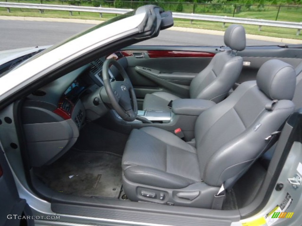 Dark Stone Interior 2005 Toyota Solara SLE V6 Convertible Photo #66656997