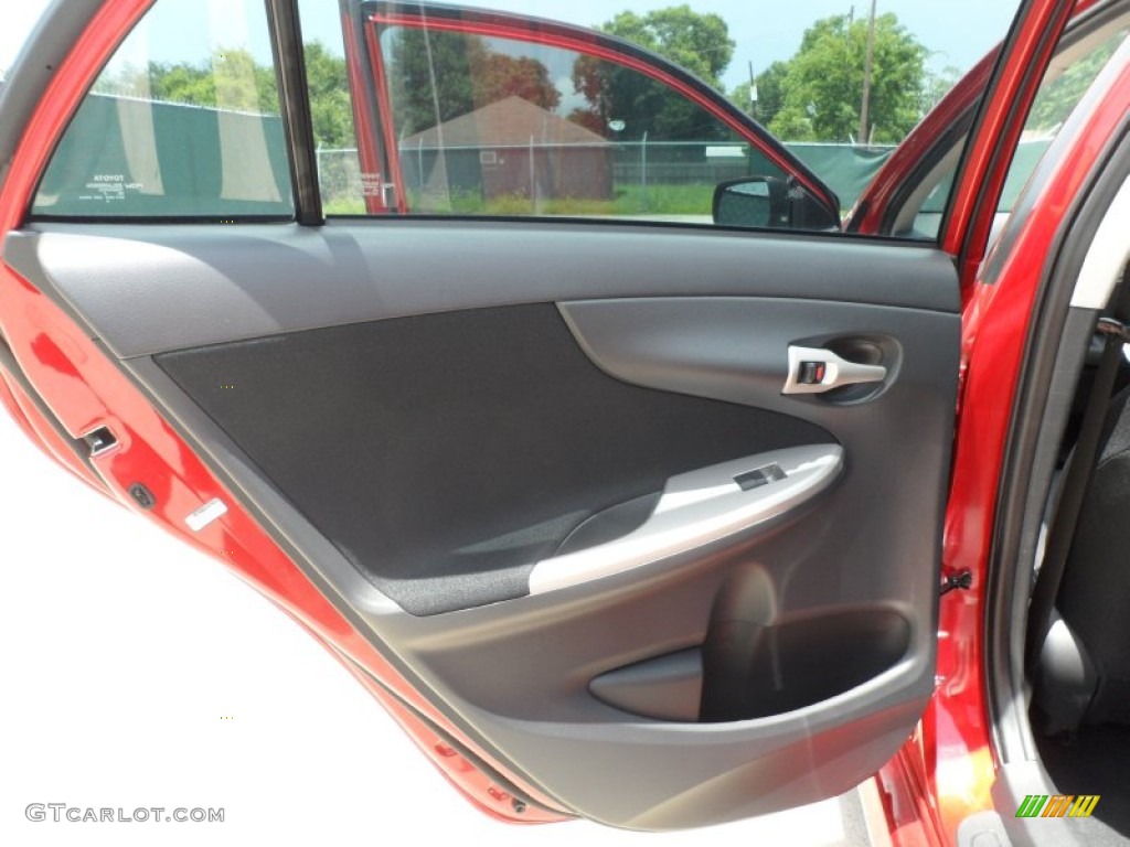 2012 Toyota Corolla S Dark Charcoal Door Panel Photo #66657389