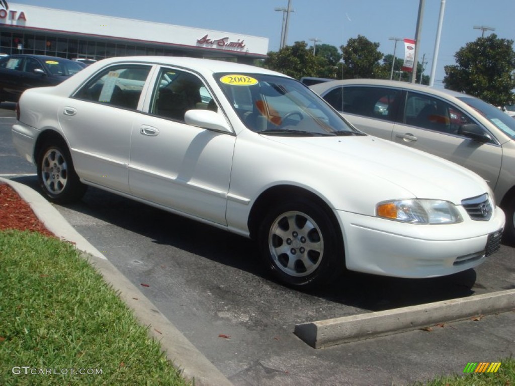 Glacier White Mazda 626