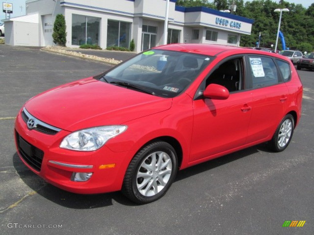 2009 Elantra Touring - Chilipepper Red / Black photo #5