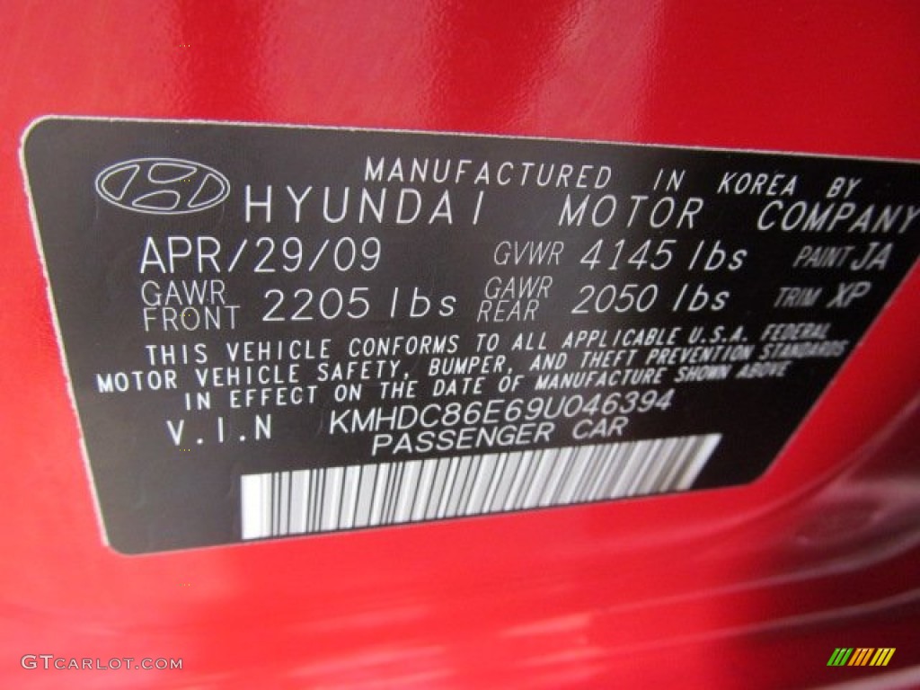 2009 Elantra Touring - Chilipepper Red / Black photo #24