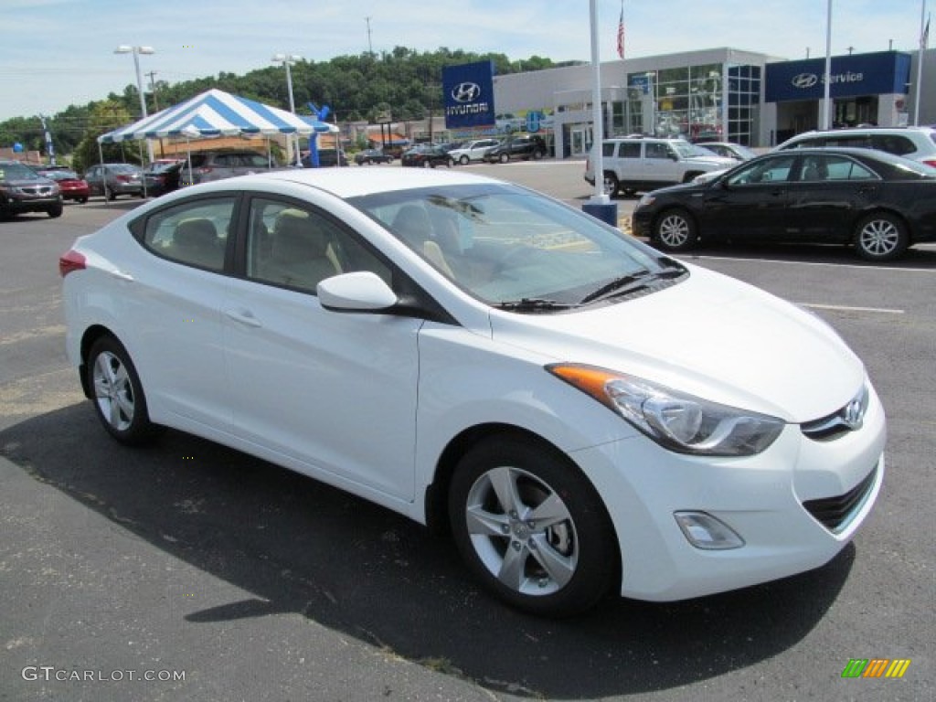 2013 Elantra GLS - Shimmering White / Beige photo #1