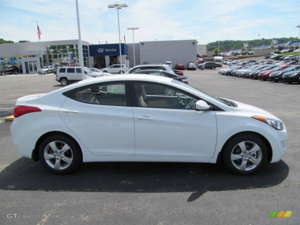 2013 Elantra GLS - Shimmering White / Beige photo #2