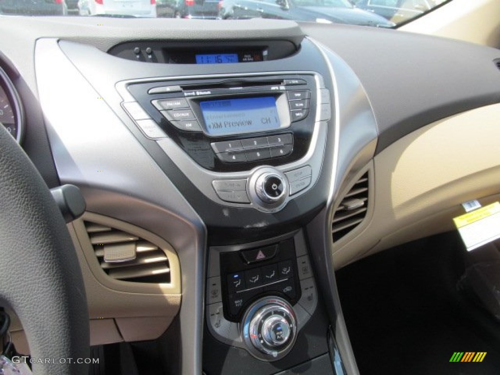 2013 Elantra GLS - Shimmering White / Beige photo #7