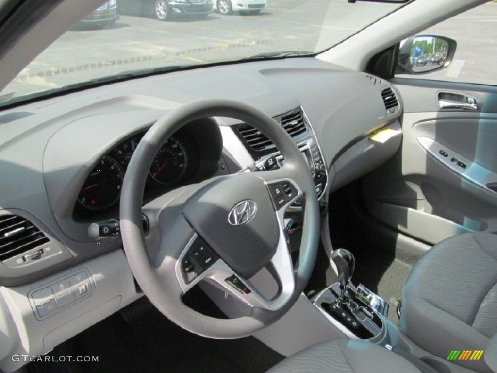 2013 Hyundai Accent GLS 4 Door Gray Dashboard Photo #66658937