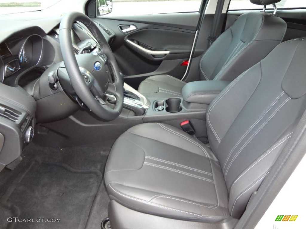 2012 Focus SEL Sedan - White Platinum Tricoat Metallic / Charcoal Black Leather photo #4