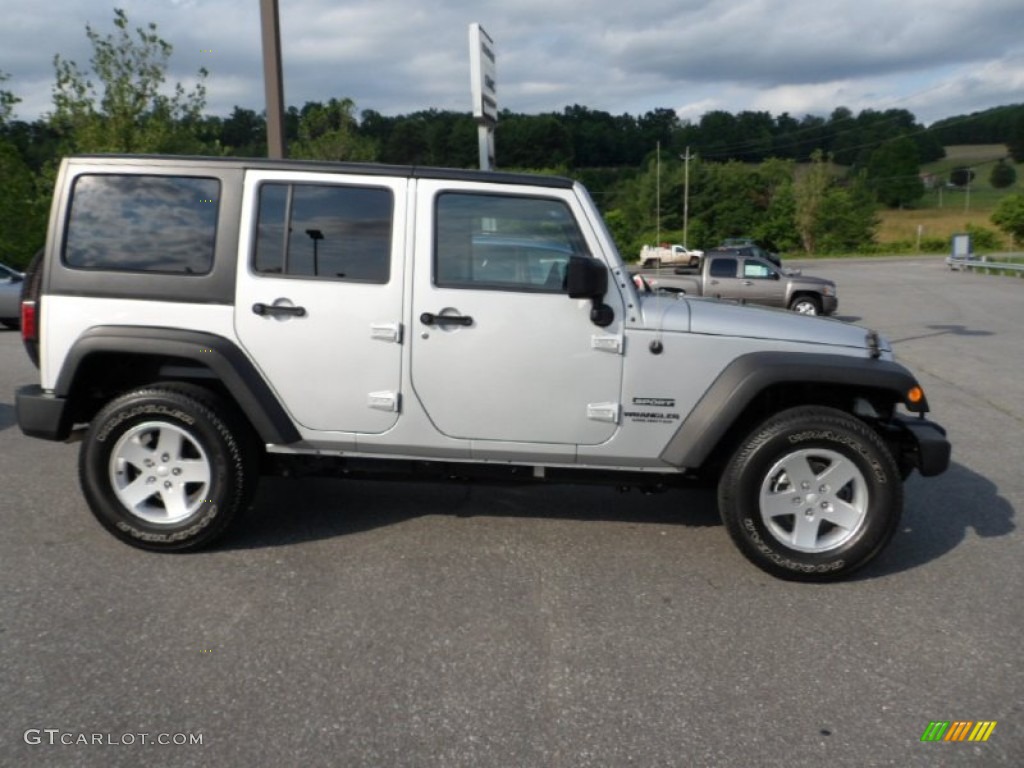 Bright Silver Metallic 2011 Jeep Wrangler Unlimited Sport 4x4 Exterior Photo #66663137