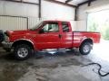 Red Clearcoat 2002 Ford F250 Super Duty Lariat SuperCab 4x4