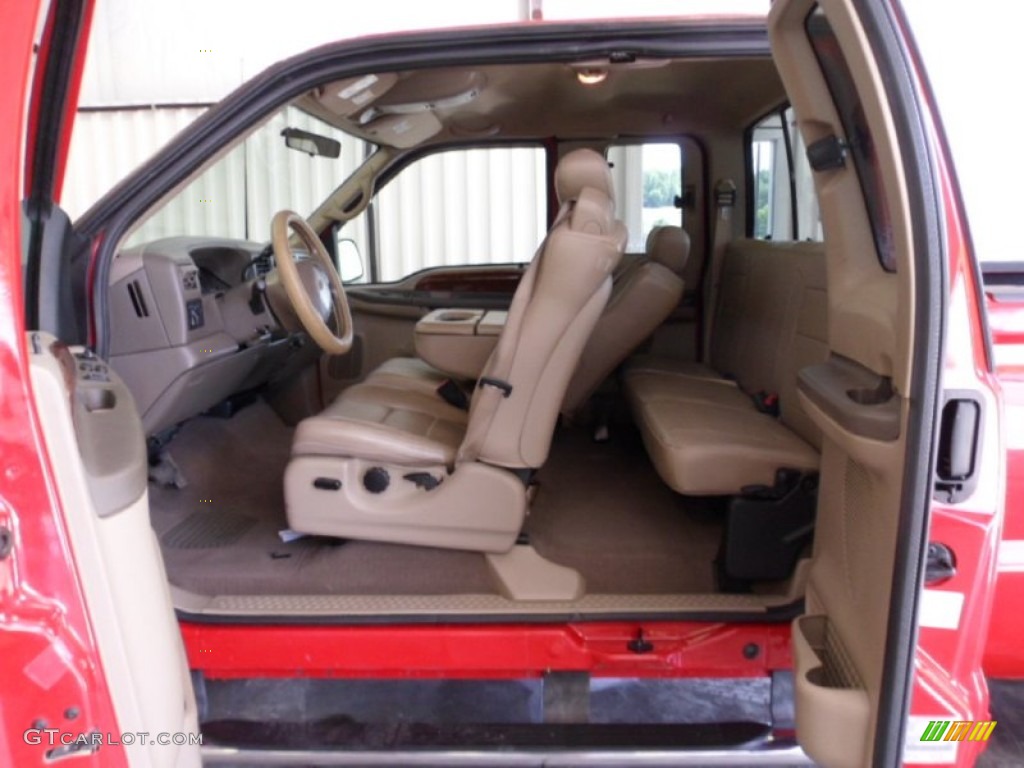 2002 F250 Super Duty Lariat SuperCab 4x4 - Red Clearcoat / Medium Parchment photo #19