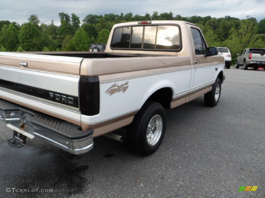 1996 F150 XLT Regular Cab 4x4 - Light Saddle Metallic / Medium Mocha photo #6