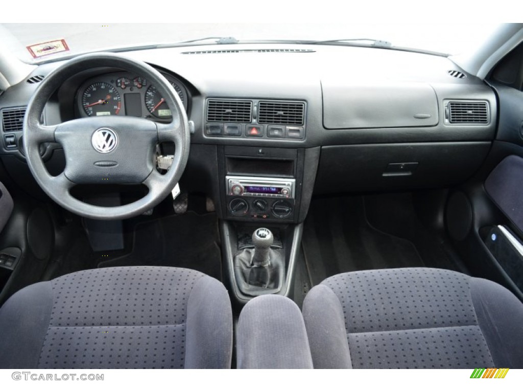 1999 Golf GLS 4 Door - Satin Silver Metallic / Black photo #7