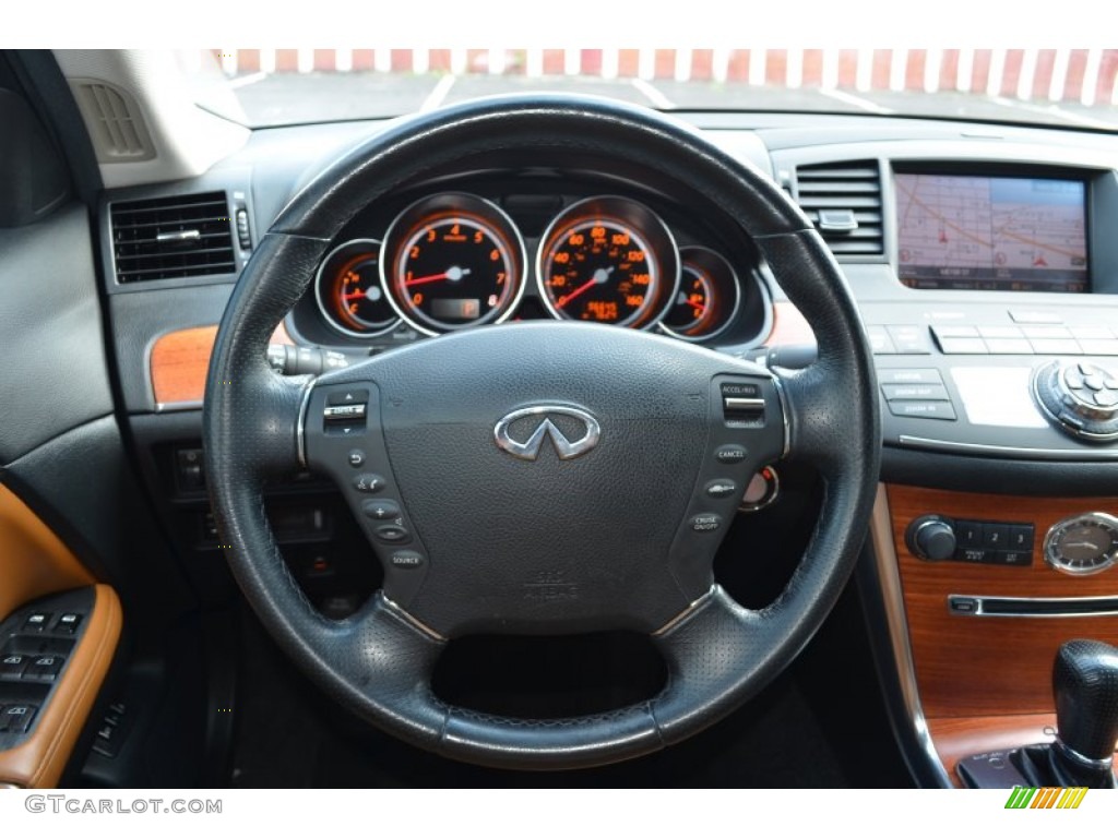 2006 Infiniti M 45 Sport Sedan Bourbon Steering Wheel Photo #66667385