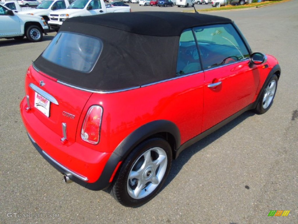 2006 Cooper Convertible - Chili Red / Black/Panther Black photo #6