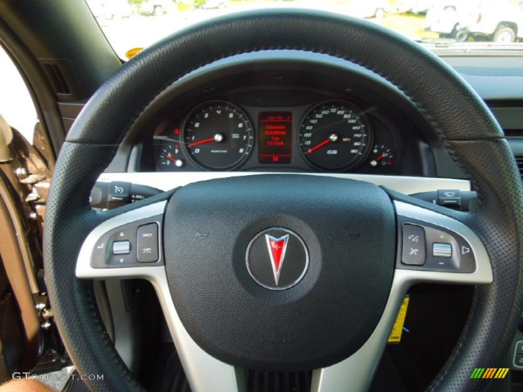 2009 Pontiac G8 GT Onyx Steering Wheel Photo #66667619