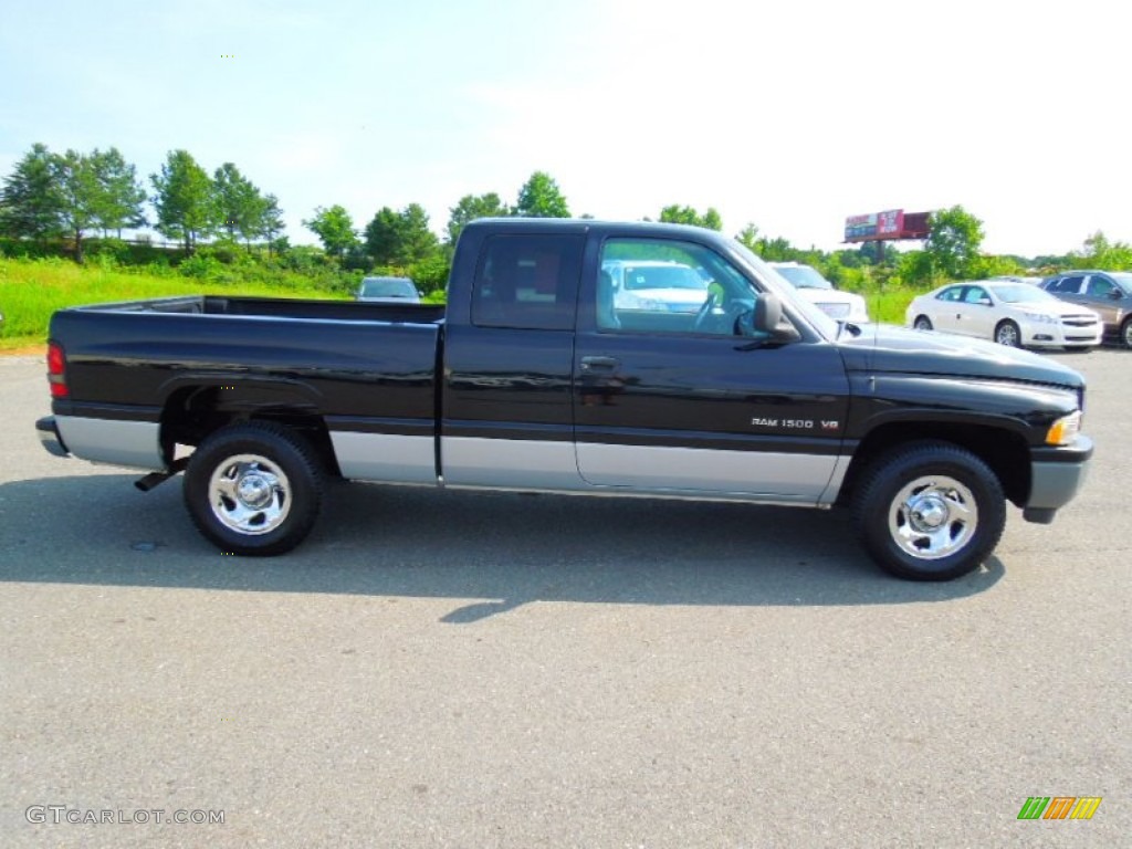 1999 Ram 1500 ST Extended Cab - Black / Mist Gray photo #3