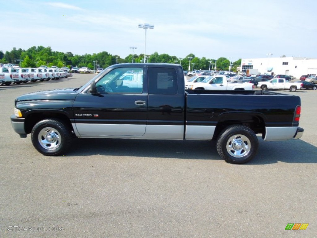 1999 Ram 1500 ST Extended Cab - Black / Mist Gray photo #4