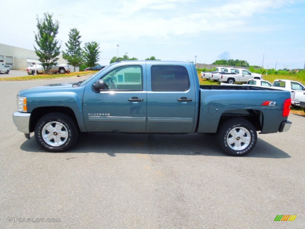 2012 Silverado 1500 LT Crew Cab 4x4 - Blue Granite Metallic / Ebony photo #4