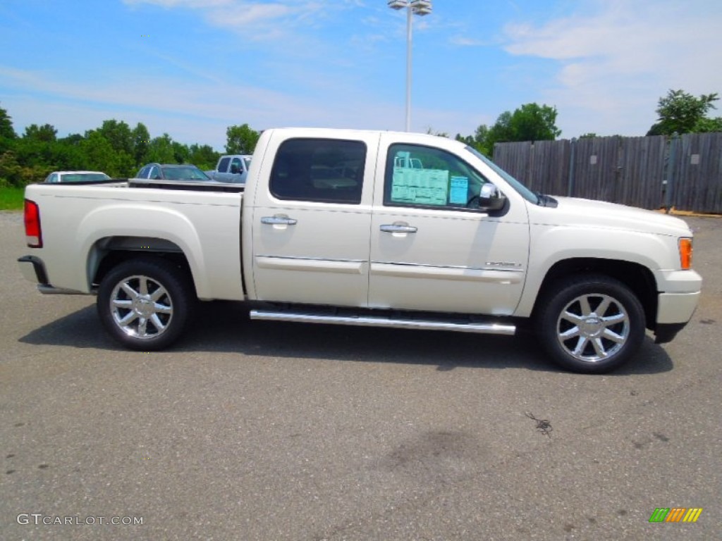 White Diamond Tricoat 2012 GMC Sierra 1500 Denali Crew Cab 4x4 Exterior Photo #66669680