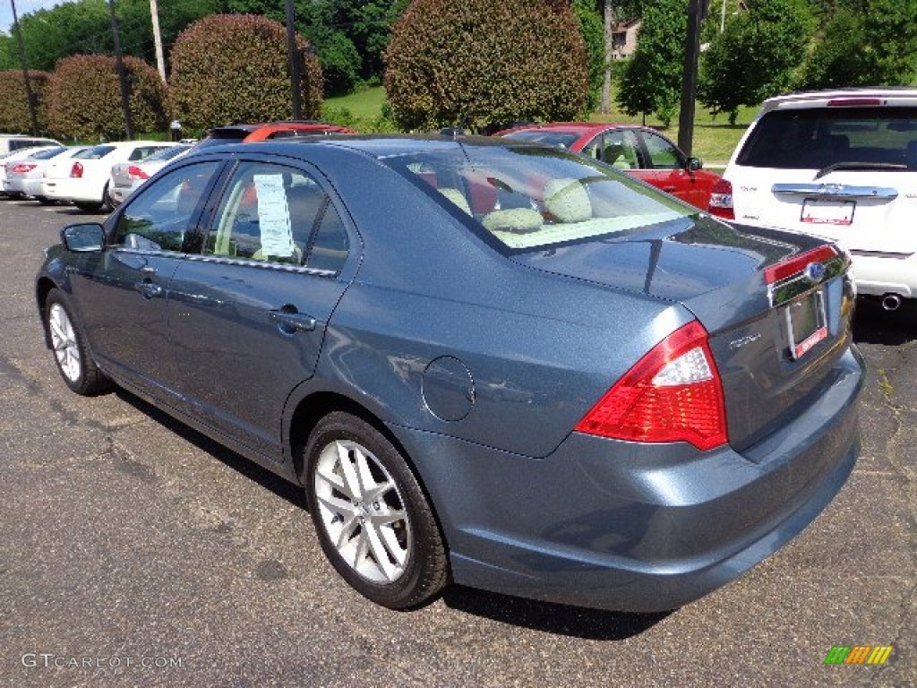 2011 Fusion SEL - Steel Blue Metallic / Camel photo #2