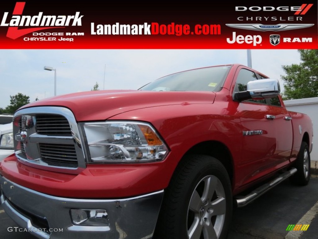 2011 Ram 1500 Big Horn Quad Cab - Flame Red / Dark Slate Gray/Medium Graystone photo #1