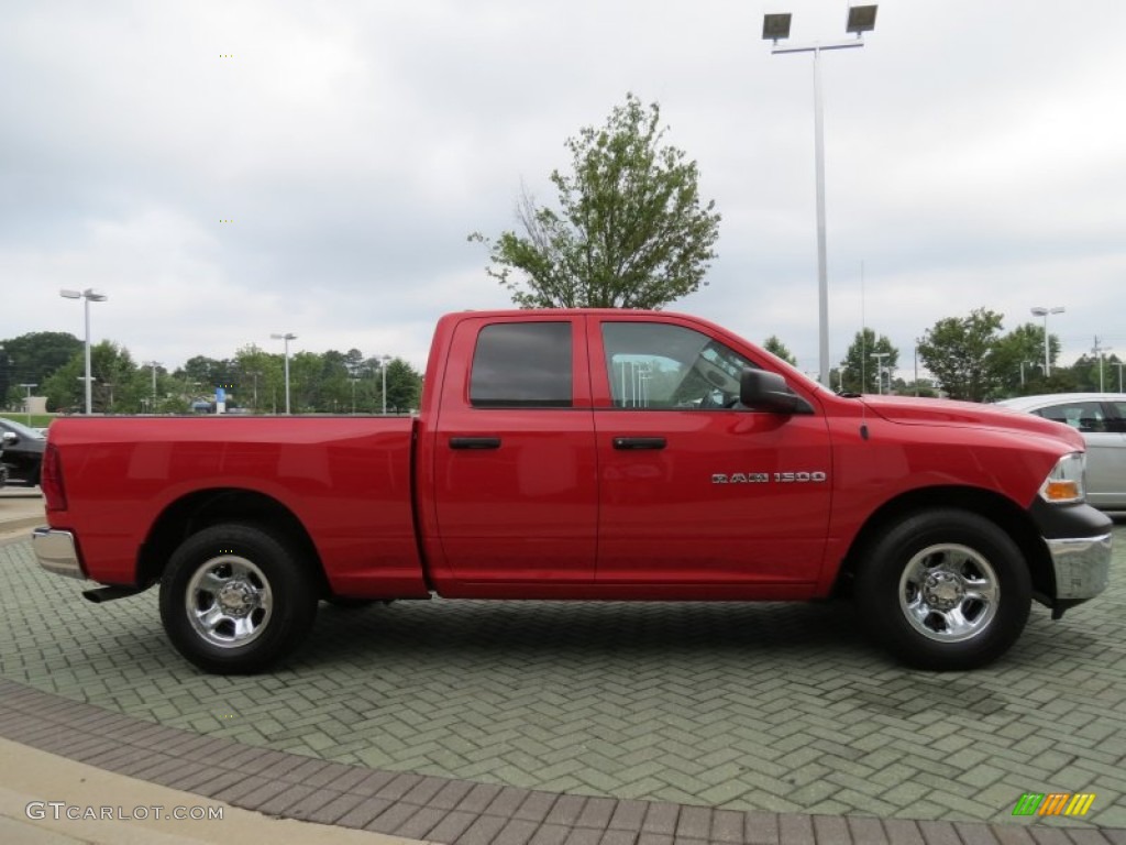 2011 Ram 1500 ST Quad Cab - Flame Red / Dark Slate Gray/Medium Graystone photo #6