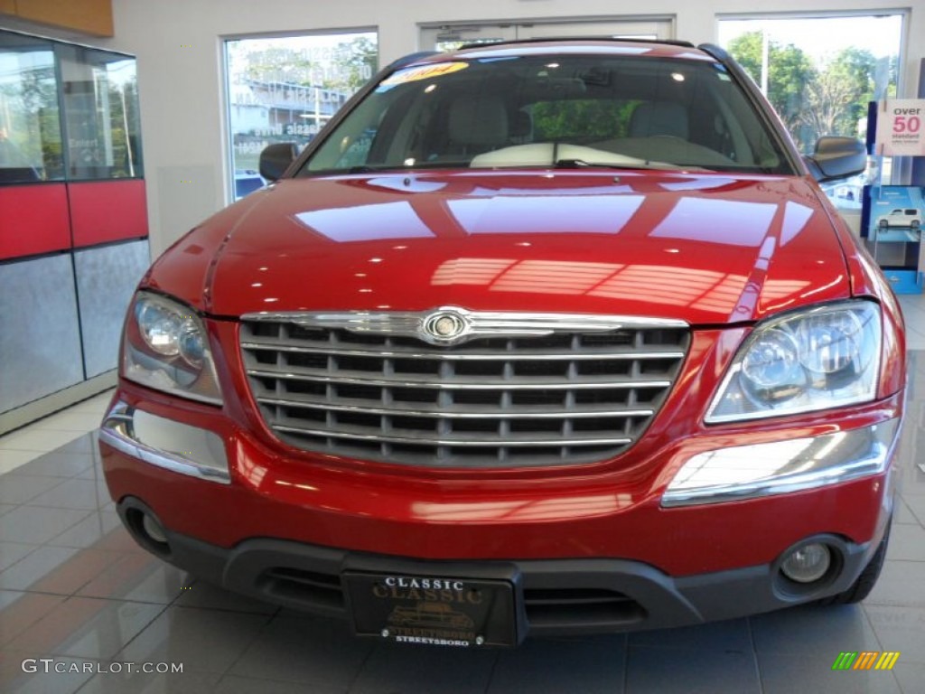 2004 Pacifica Touring - Deep Molten Red Pearl / Light Taupe photo #3