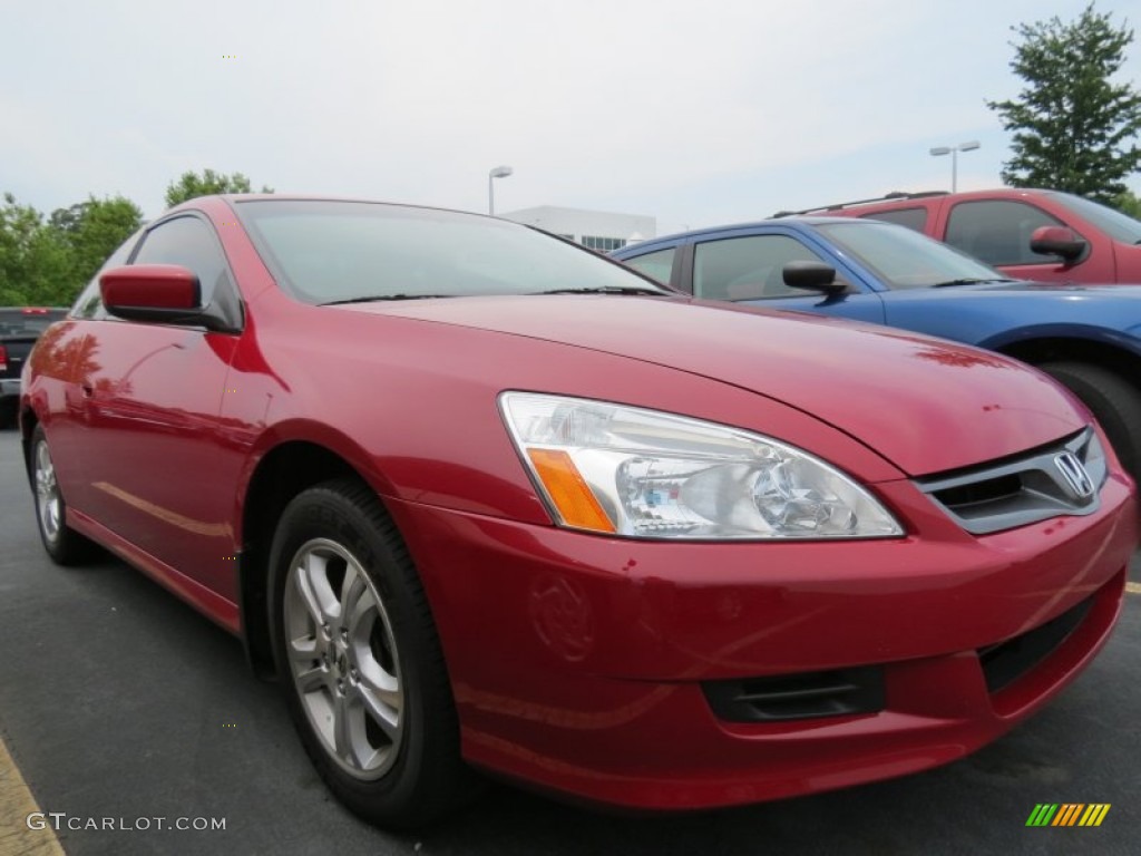 2006 Accord EX-L Coupe - Redondo Red Pearl / Ivory photo #4