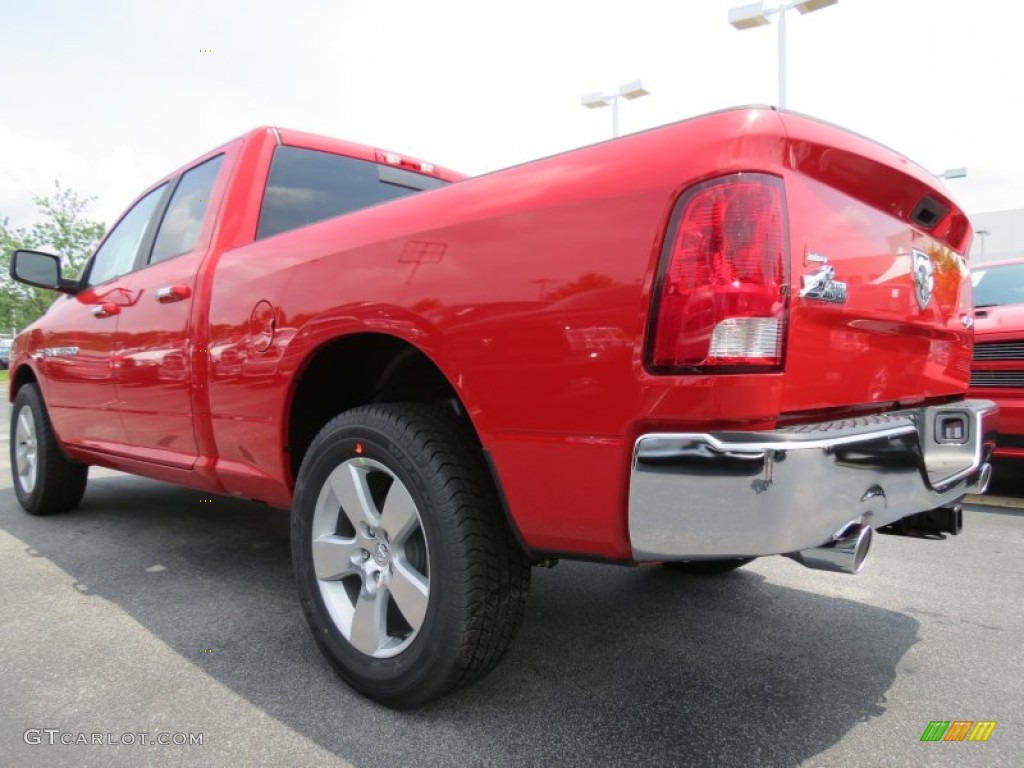 2012 Ram 1500 Big Horn Quad Cab 4x4 - Flame Red / Dark Slate Gray/Medium Graystone photo #2