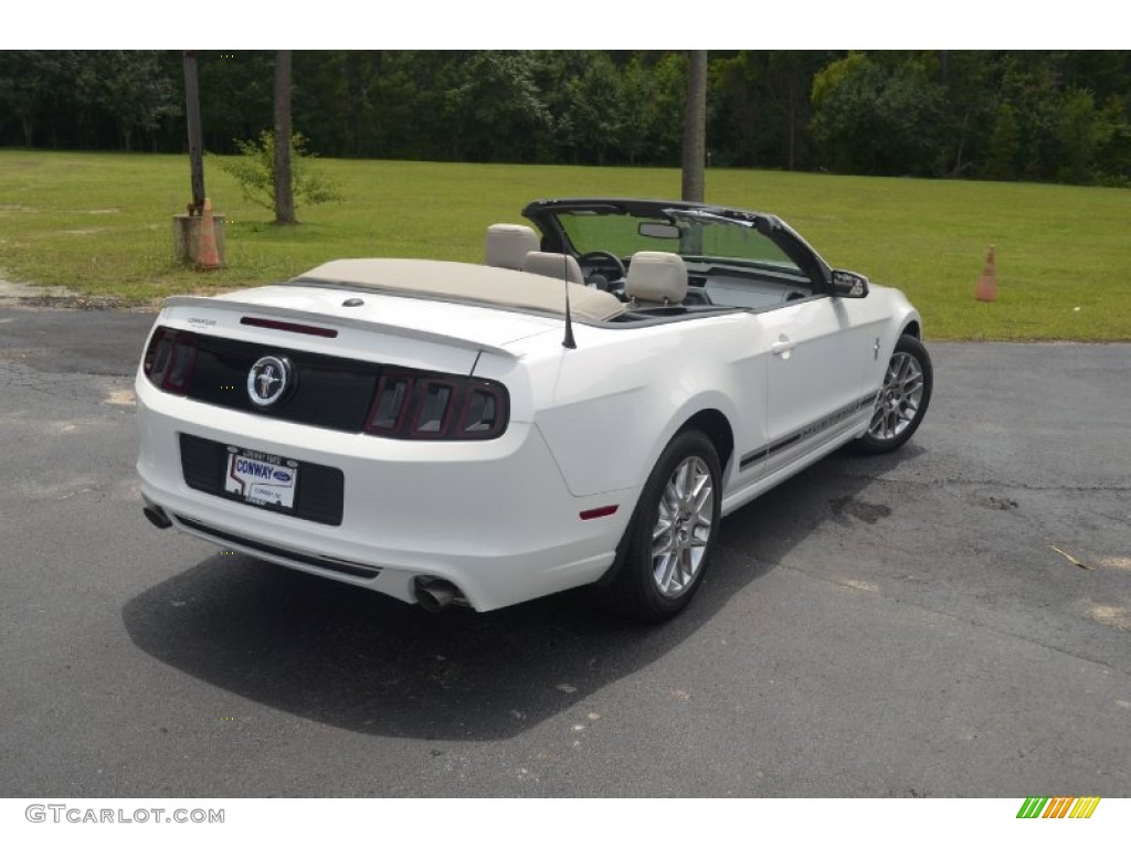 2013 Mustang V6 Premium Convertible - Performance White / Stone photo #5