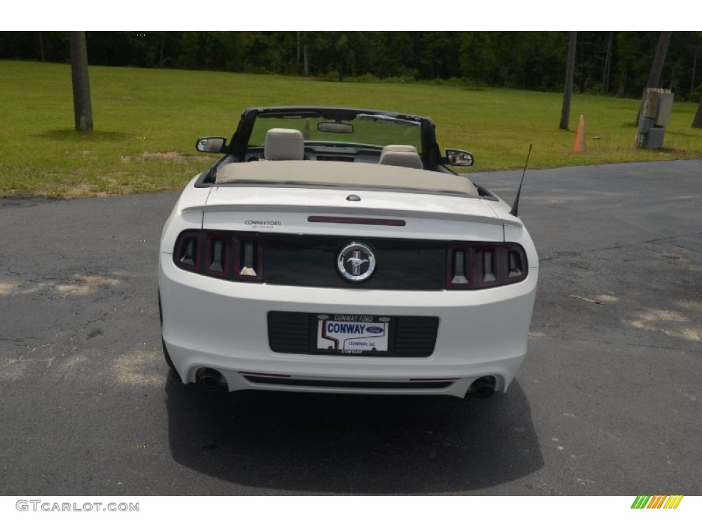 2013 Mustang V6 Premium Convertible - Performance White / Stone photo #6