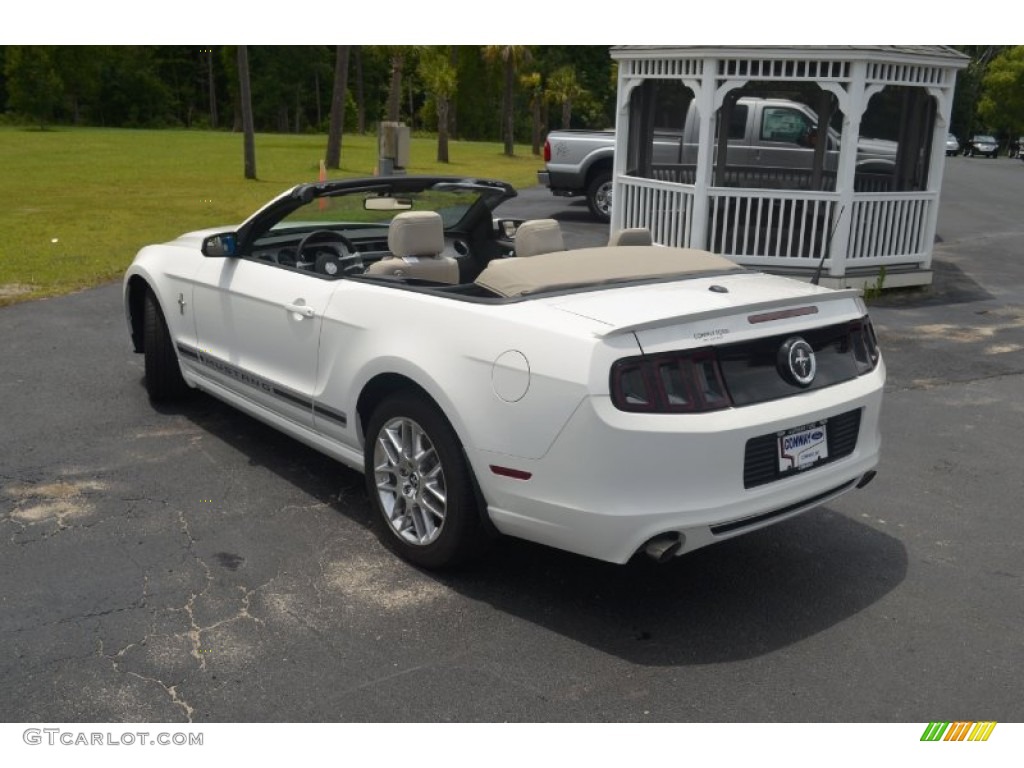 2013 Mustang V6 Premium Convertible - Performance White / Stone photo #7