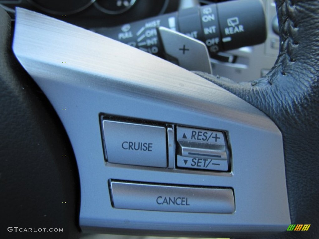 2010 Outback 2.5i Premium Wagon - Crystal Black Silica / Warm Ivory photo #13