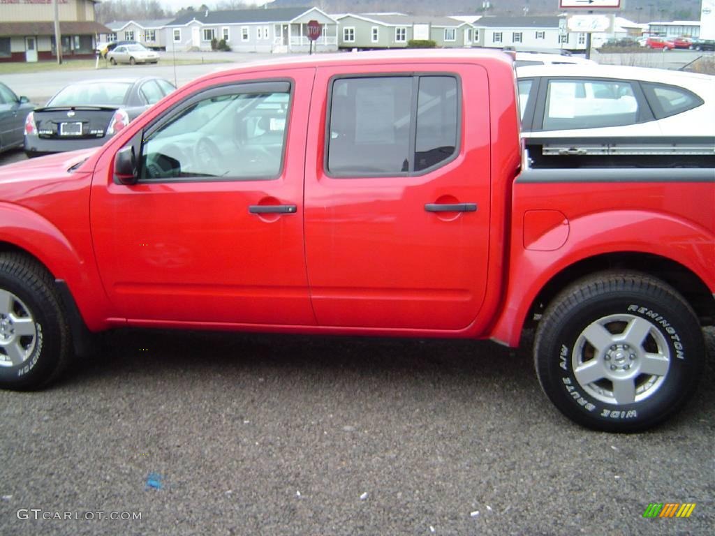 2006 Frontier SE Crew Cab 4x4 - Red Alert / Steel photo #1