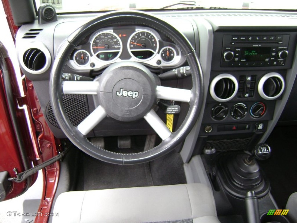 2010 Jeep Wrangler Unlimited Sahara 4x4 Dark Slate Gray/Medium Slate Gray Dashboard Photo #66677108