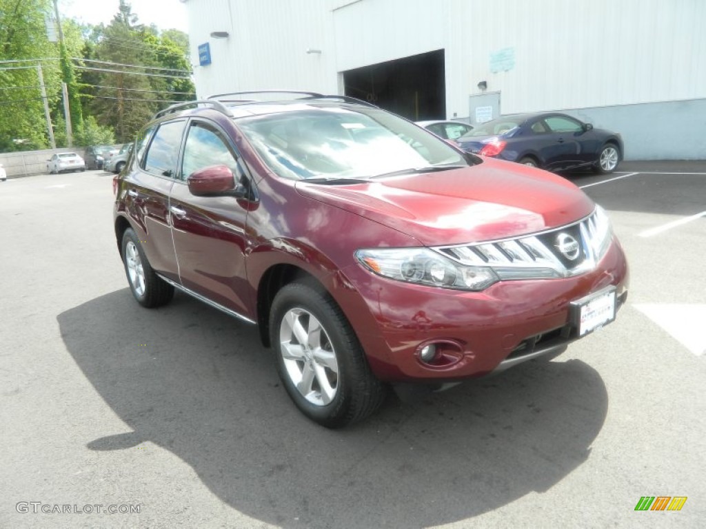 2009 Murano SL AWD - Merlot Metallic / Beige photo #7