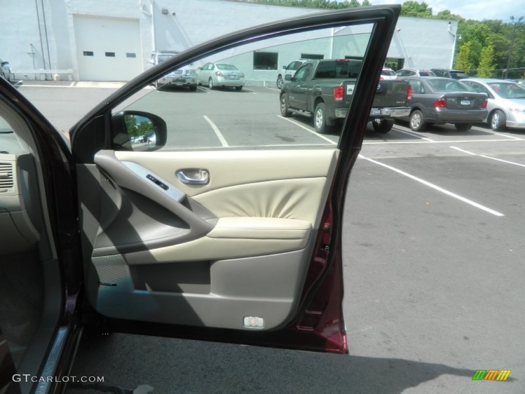 2009 Murano SL AWD - Merlot Metallic / Beige photo #22