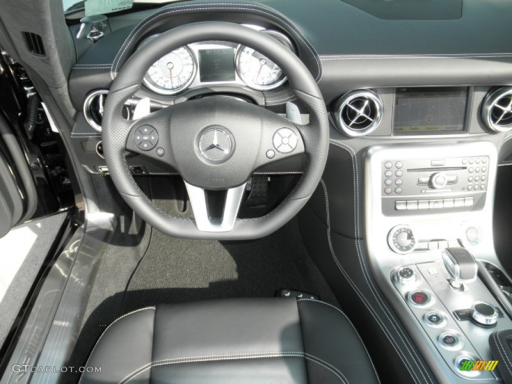 designo Black Interior 2012 Mercedes-Benz SLS AMG Roadster Photo #66681665