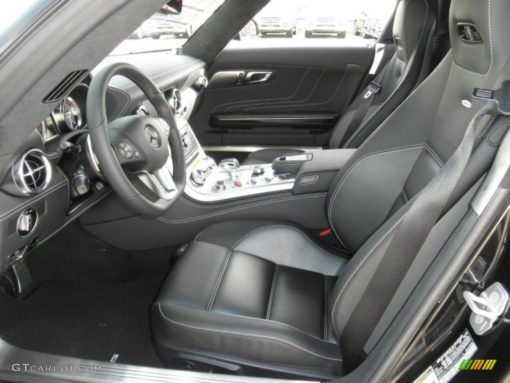 designo Black Interior 2012 Mercedes-Benz SLS AMG Roadster Photo #66681735