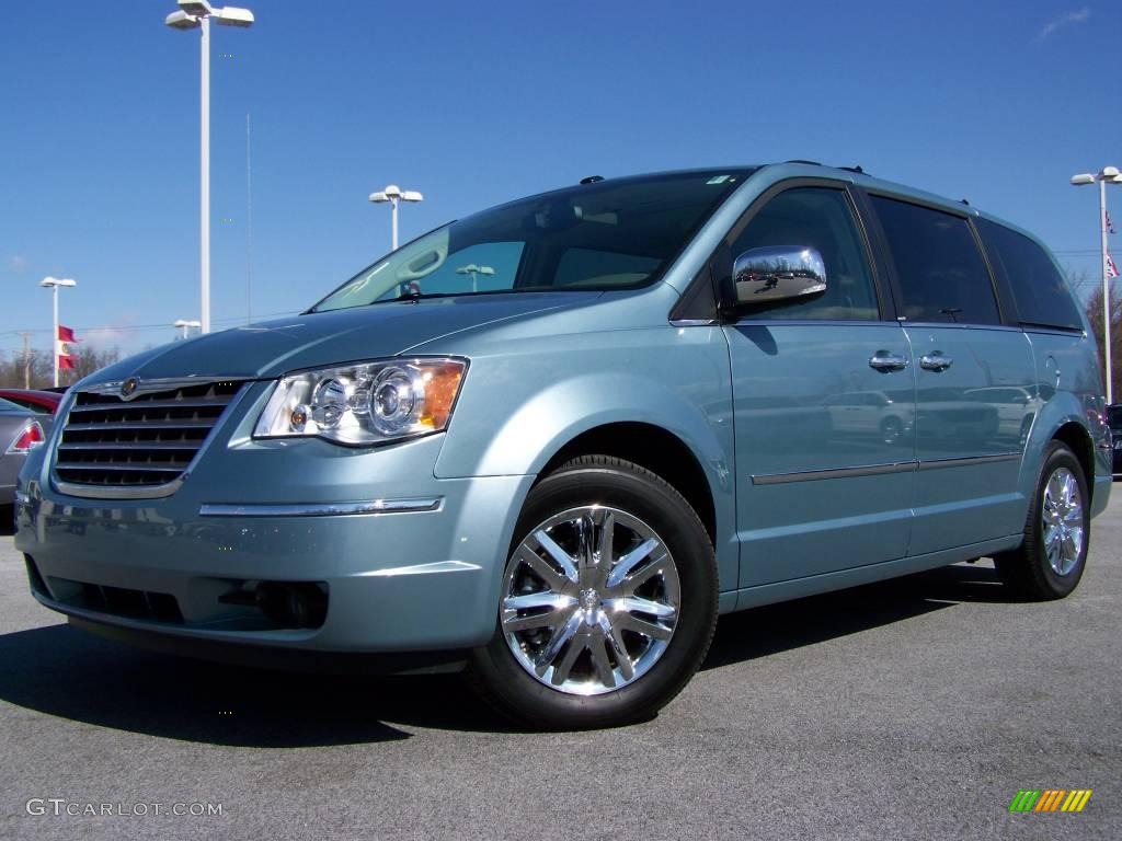 2009 Town & Country Limited - Clearwater Blue Pearl / Medium Slate Gray/Light Shale photo #1